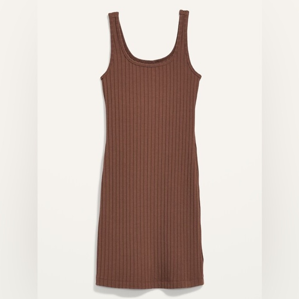 Brown Ribbed Old Navy Knit Dress